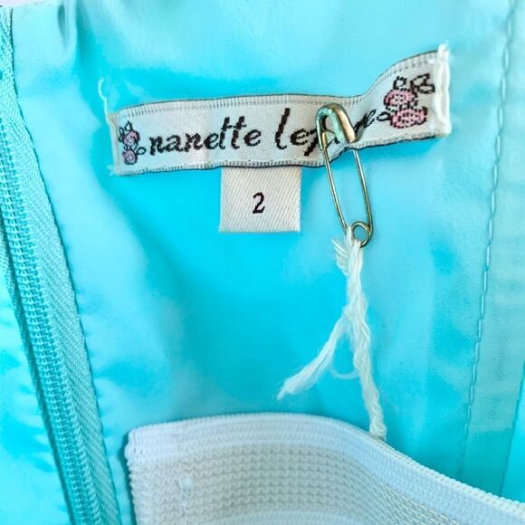 NWT Nanette Lepore Peacock Shirred Strapless Dress Size 2 - Picture 6 of 8